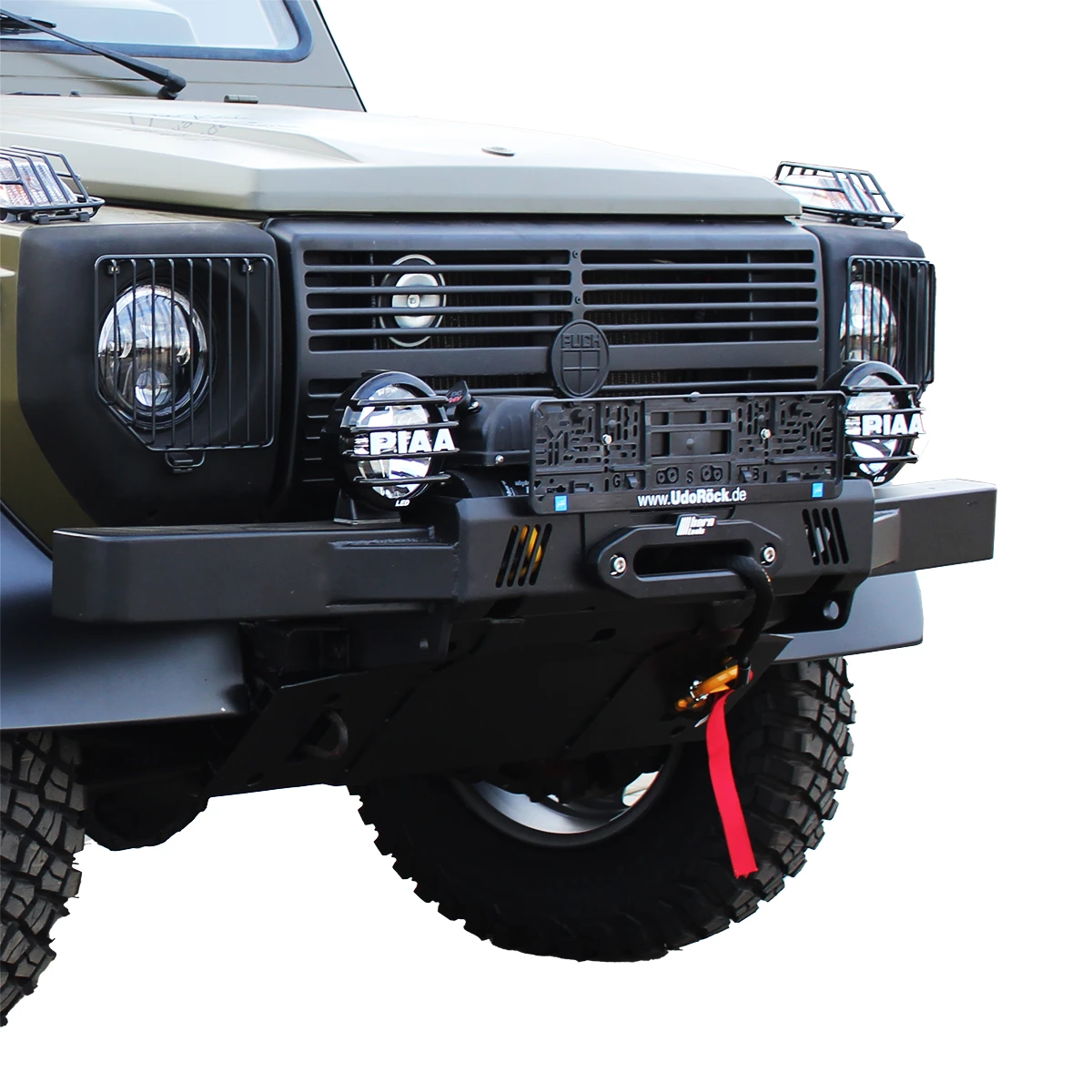 Seilwindensystem Mercedes Puch G inklusive Stoßstange allen Anbauteilen und 5,4to Seilwinde Zubehör